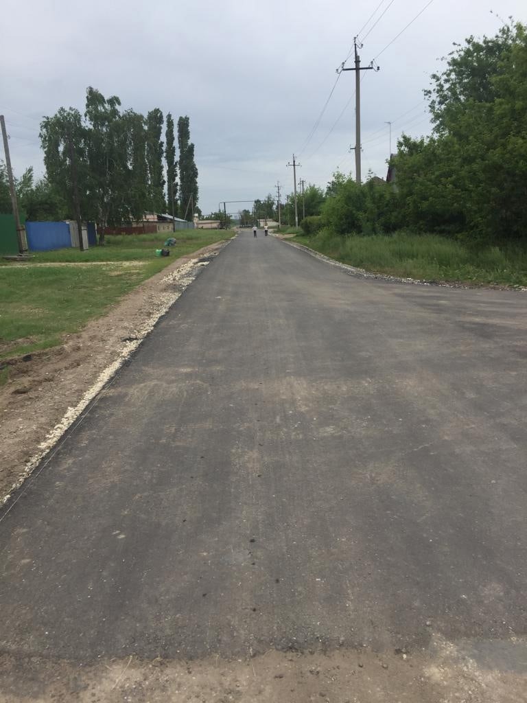 Завершены работы по ремонту дороги в с.Ястребовка ул. Советская сплошным покрытием.