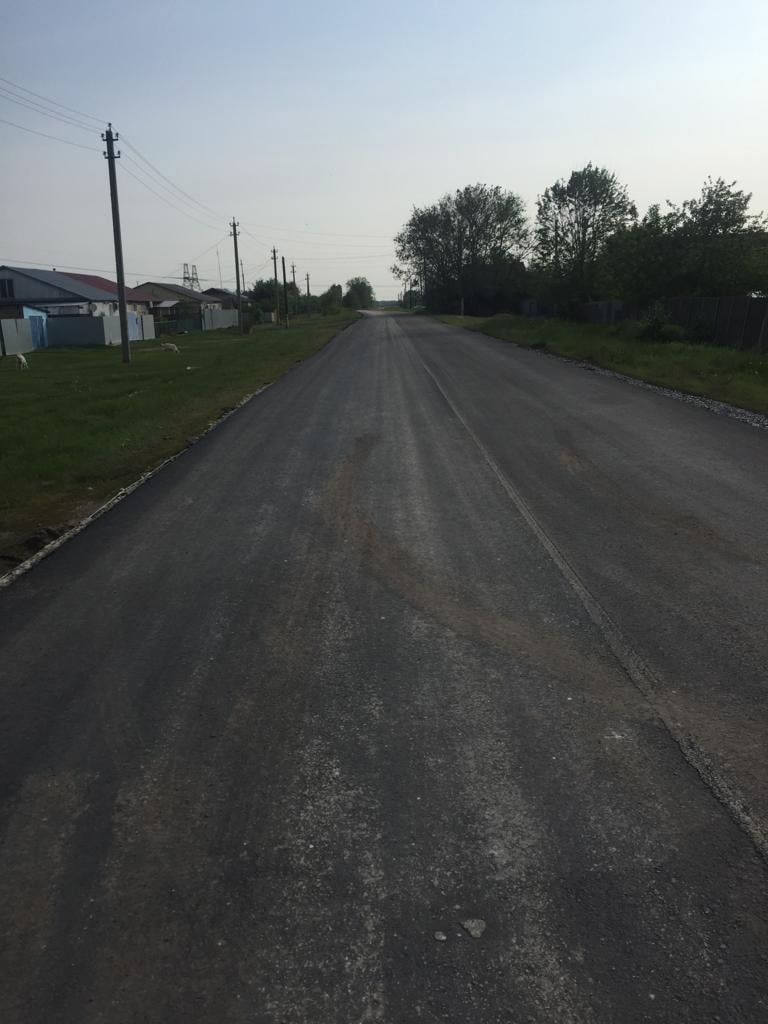 Завершены работы по ремонту дороги в с.Михайловка ул. Комсомольская сплошным покрытием.