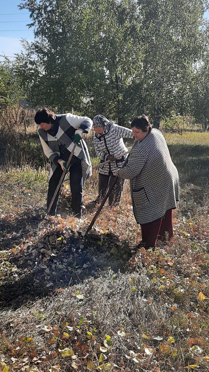 Сегодня, 3 октября, в с. Зоркино, в яркий солнечный день специалисты администрации, Дома досуга, библиотеки с большим воодушевлением поработали на окружающей территории зданий администрации, Дома досуга, библиотеки и отделения «Почты России»..