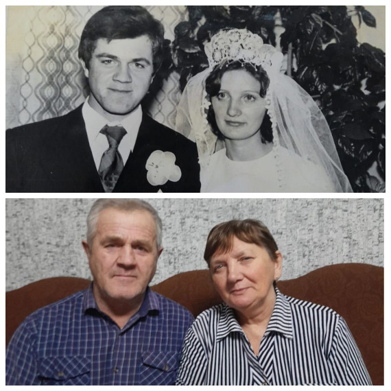 15 декабря  Сапфировую свадьбу отмечает семья Александра Васильевича и Людмилы Алексеевны Рядно из пос. Колос..